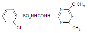 Chlorsulfuron structural formula